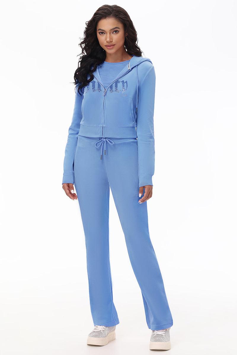 Ombre Big Bling Velour Track Pants Product Image