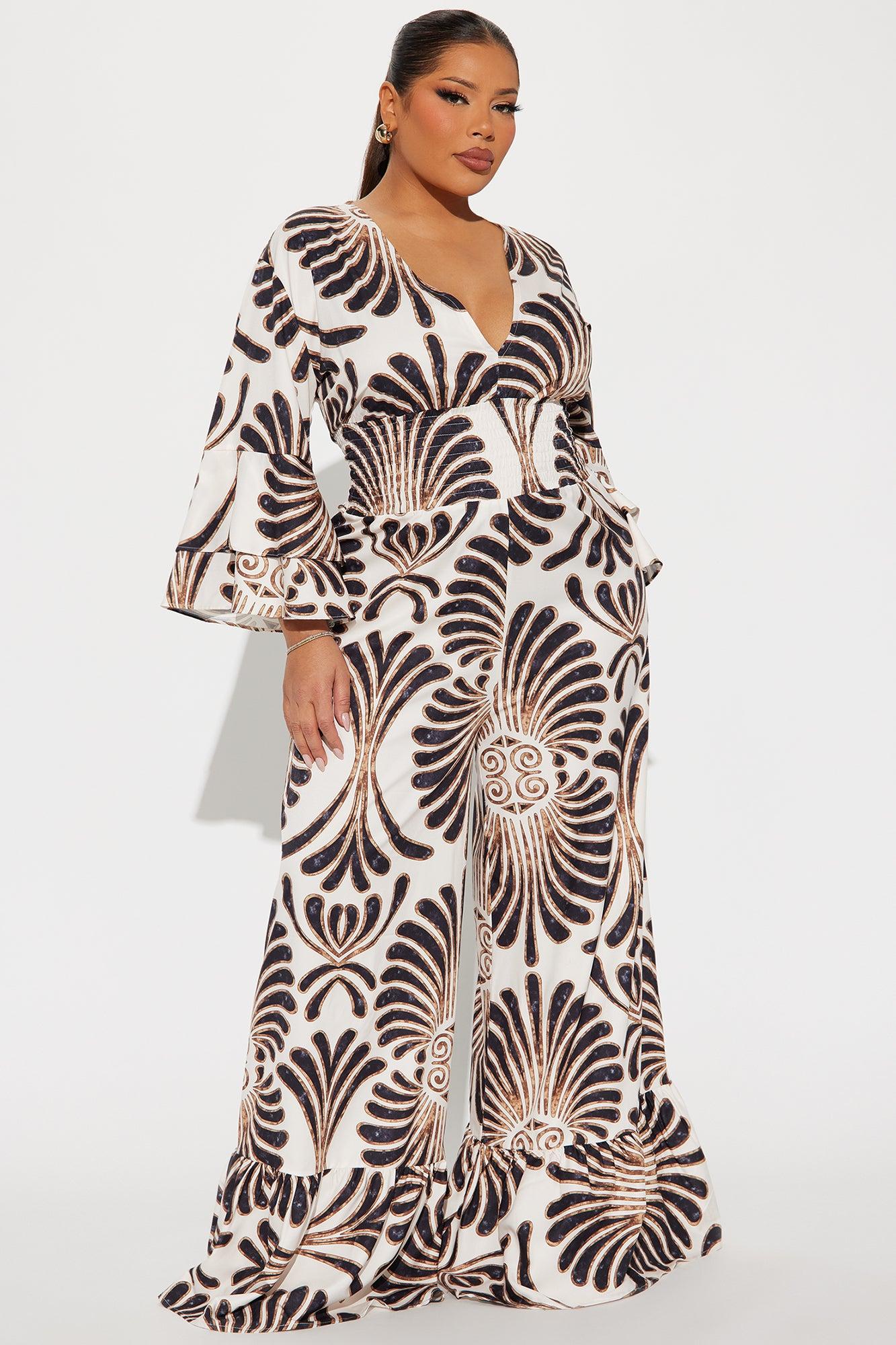 Find Me On Vacay Jumpsuit - Black/combo Product Image