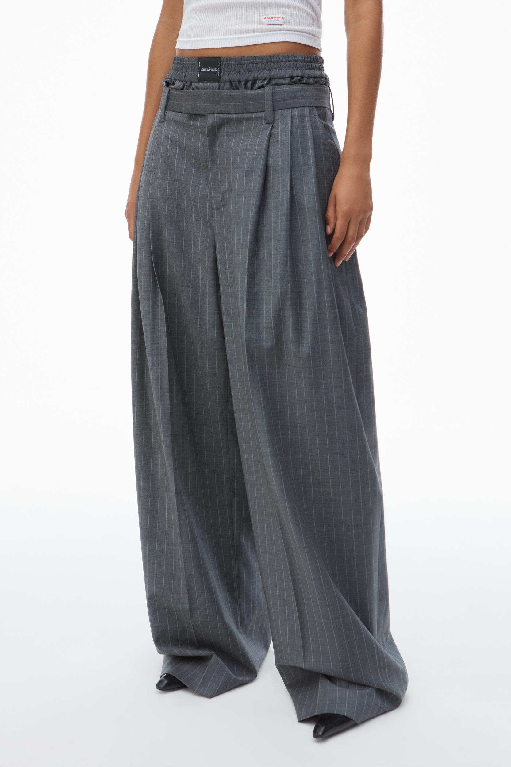 Pre-styled Pleated Trouser With Boxer Waistband Product Image
