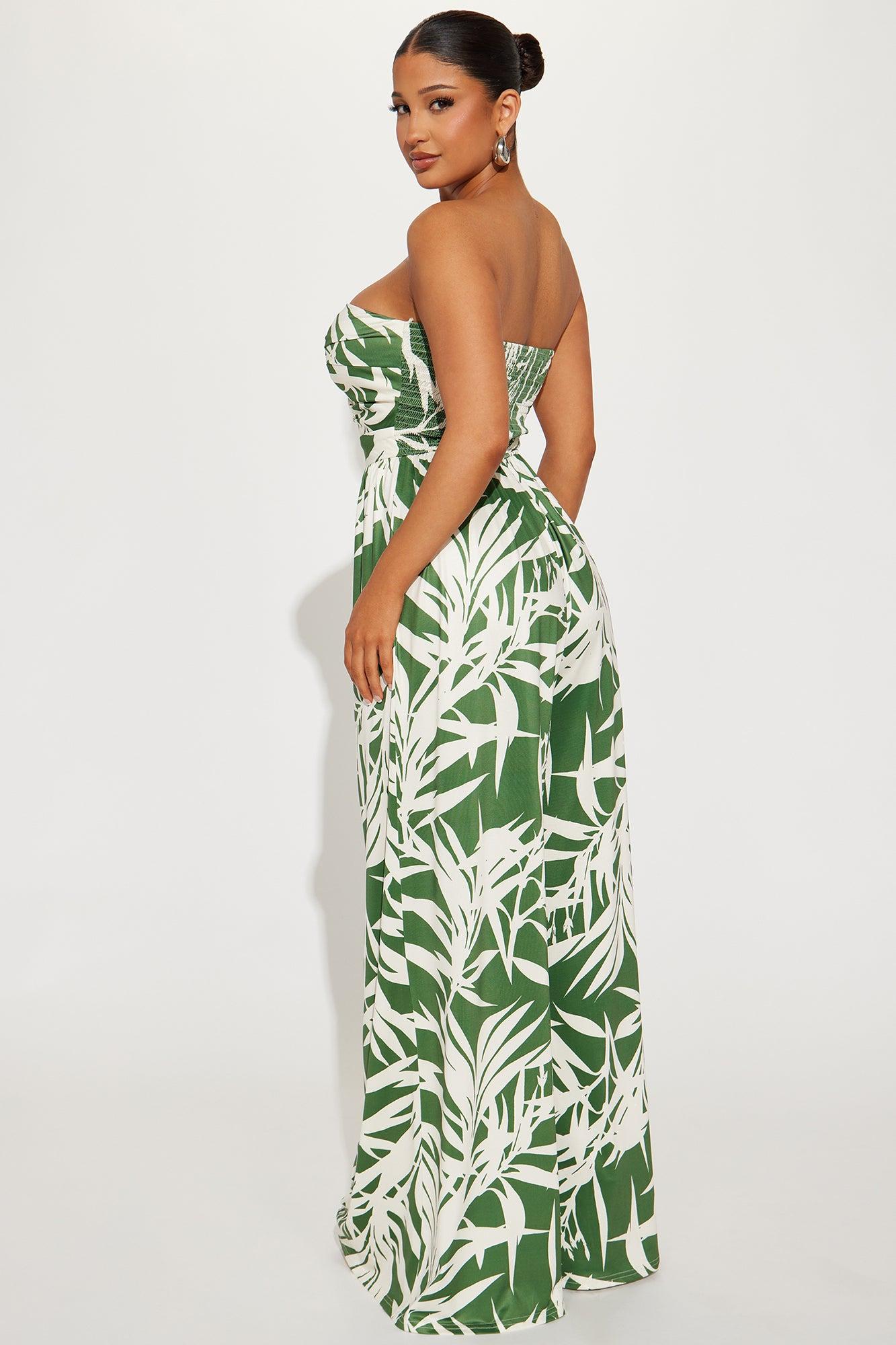 Weekend Resort Jumpsuit - Olive/combo Product Image