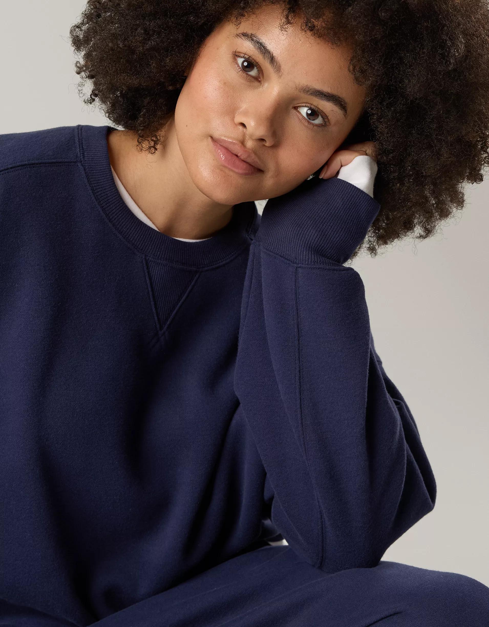 OFFLINE By Aerie Cloud Fleece Oversized Crewneck Product Image