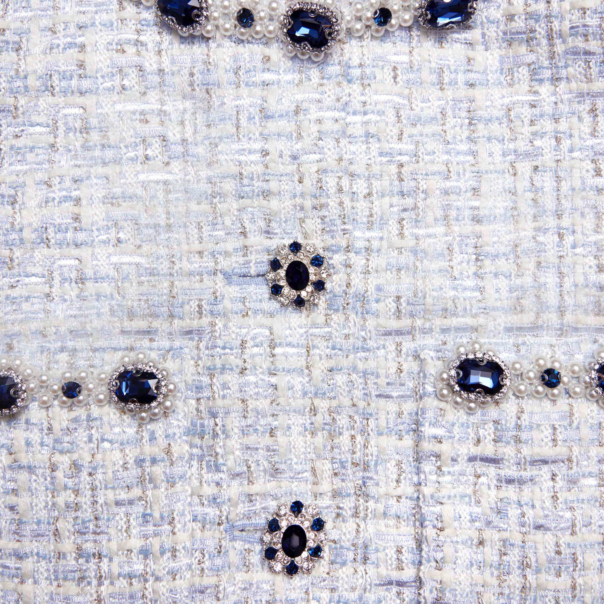 Blue Boucle Jacket Product Image