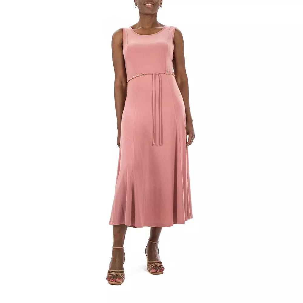 Women's Nina Leonard A-Line Midi Tank Top Dress,  Product Image