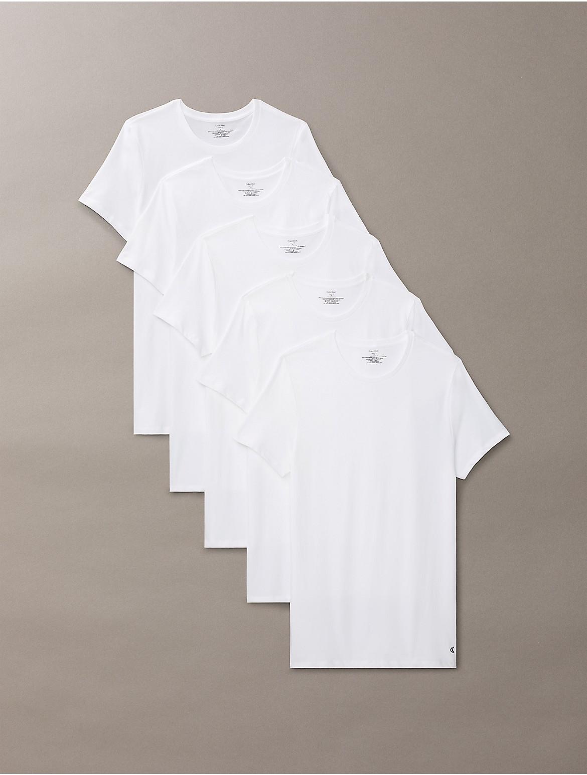 Calvin Klein Mens Cotton Classics 5-Pack Classic Fit Crewneck T-Shirt Product Image