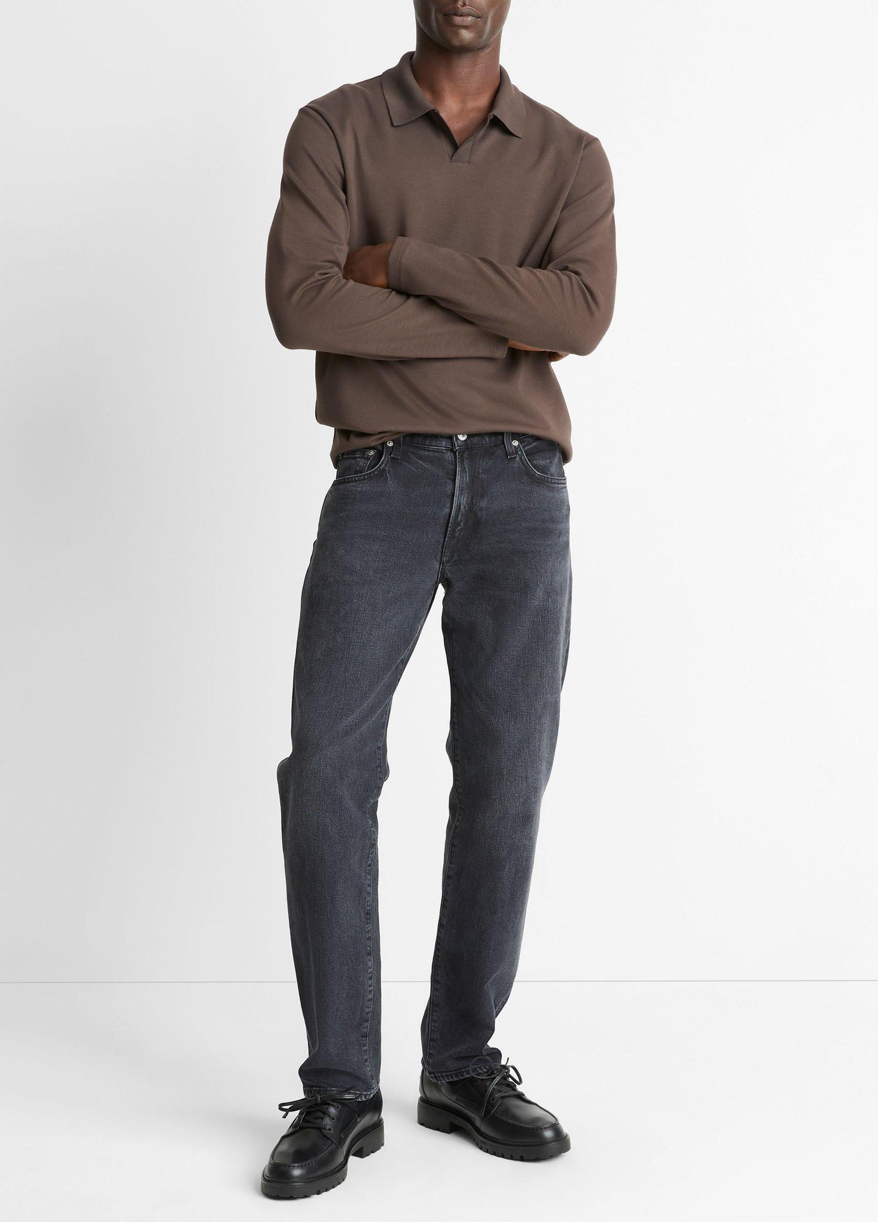 Milano Pima Cotton-Blend Johnny-Collar Shirt Product Image