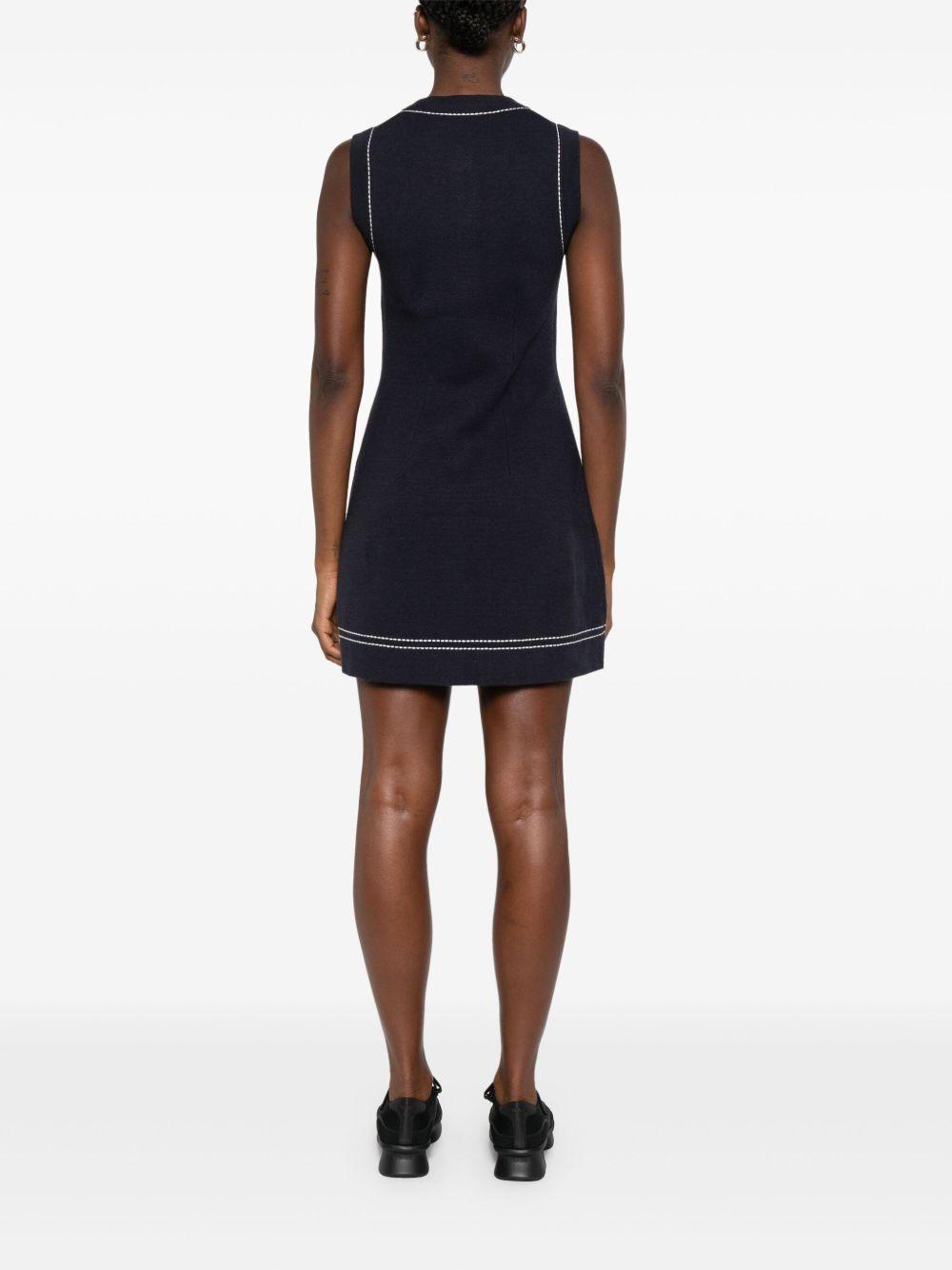 contrast-stitch mini dress Product Image