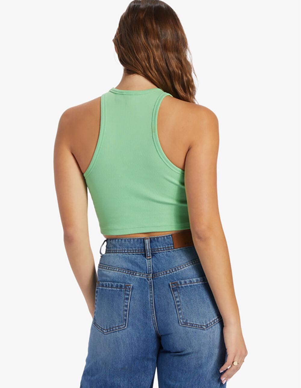 ROXY Bright Boardwalk Womens High Knit Tank Top - GREEN Product Image