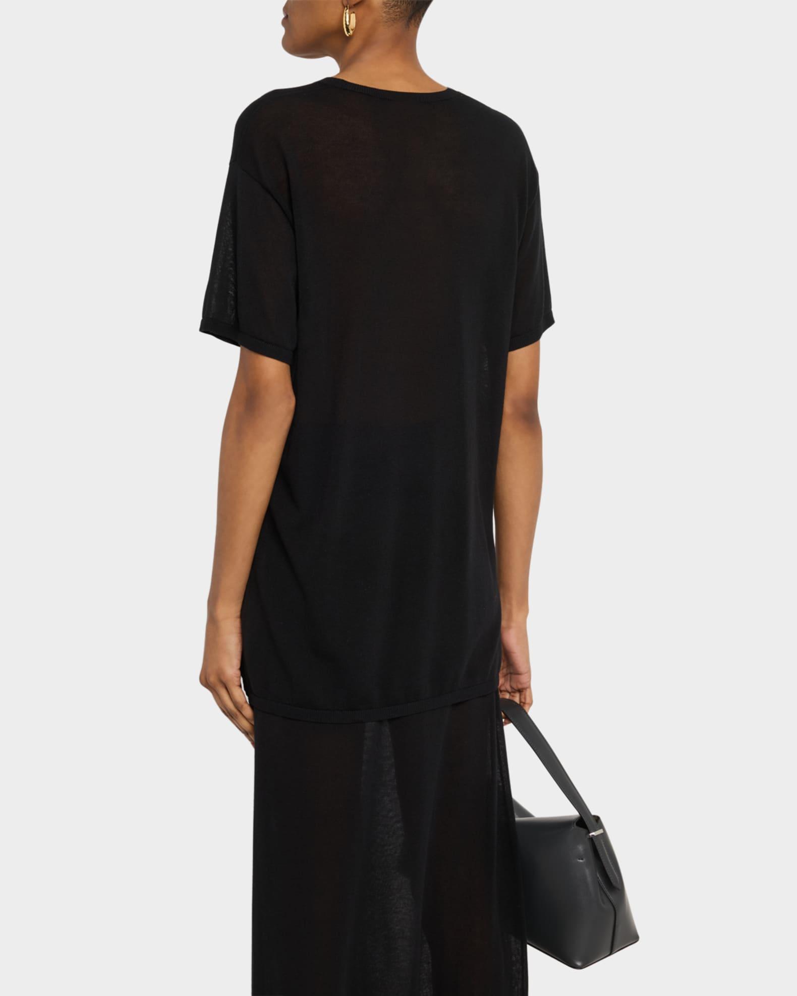 Cashmere-Blend Short-Sleeve Knit T-Shirt Product Image