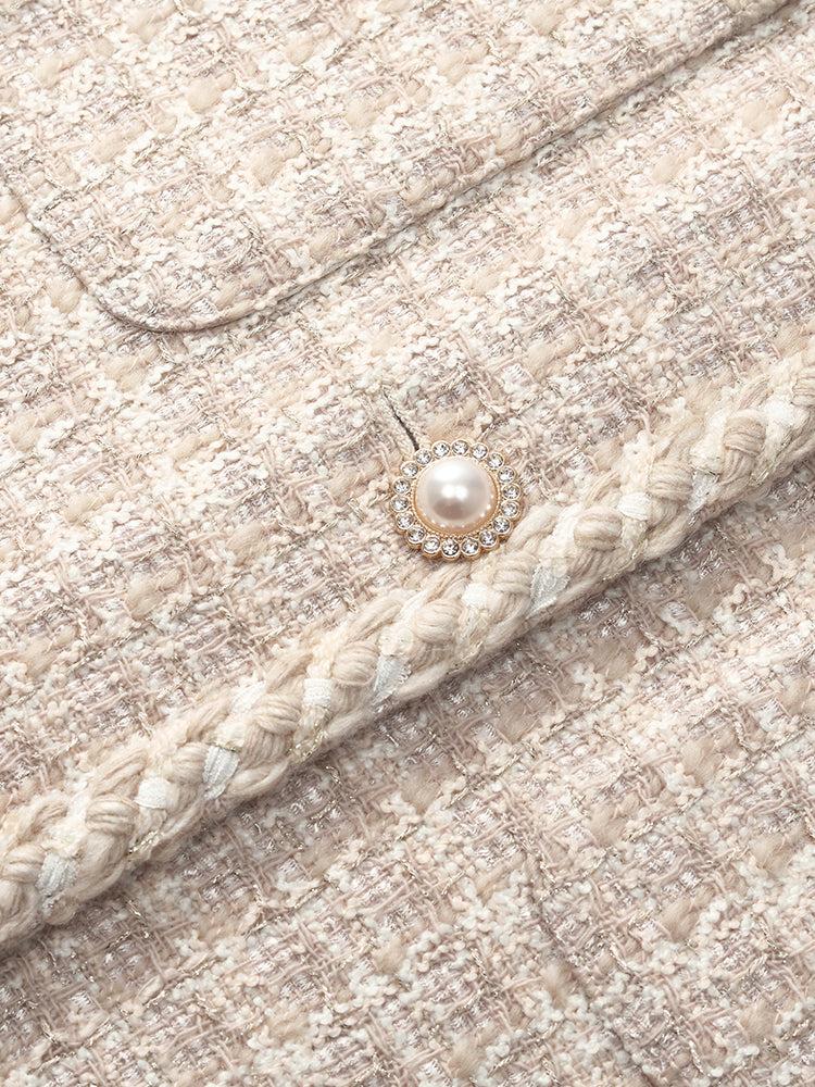 Wool Blend Tweed Single-Breasted Women Jacket Product Image