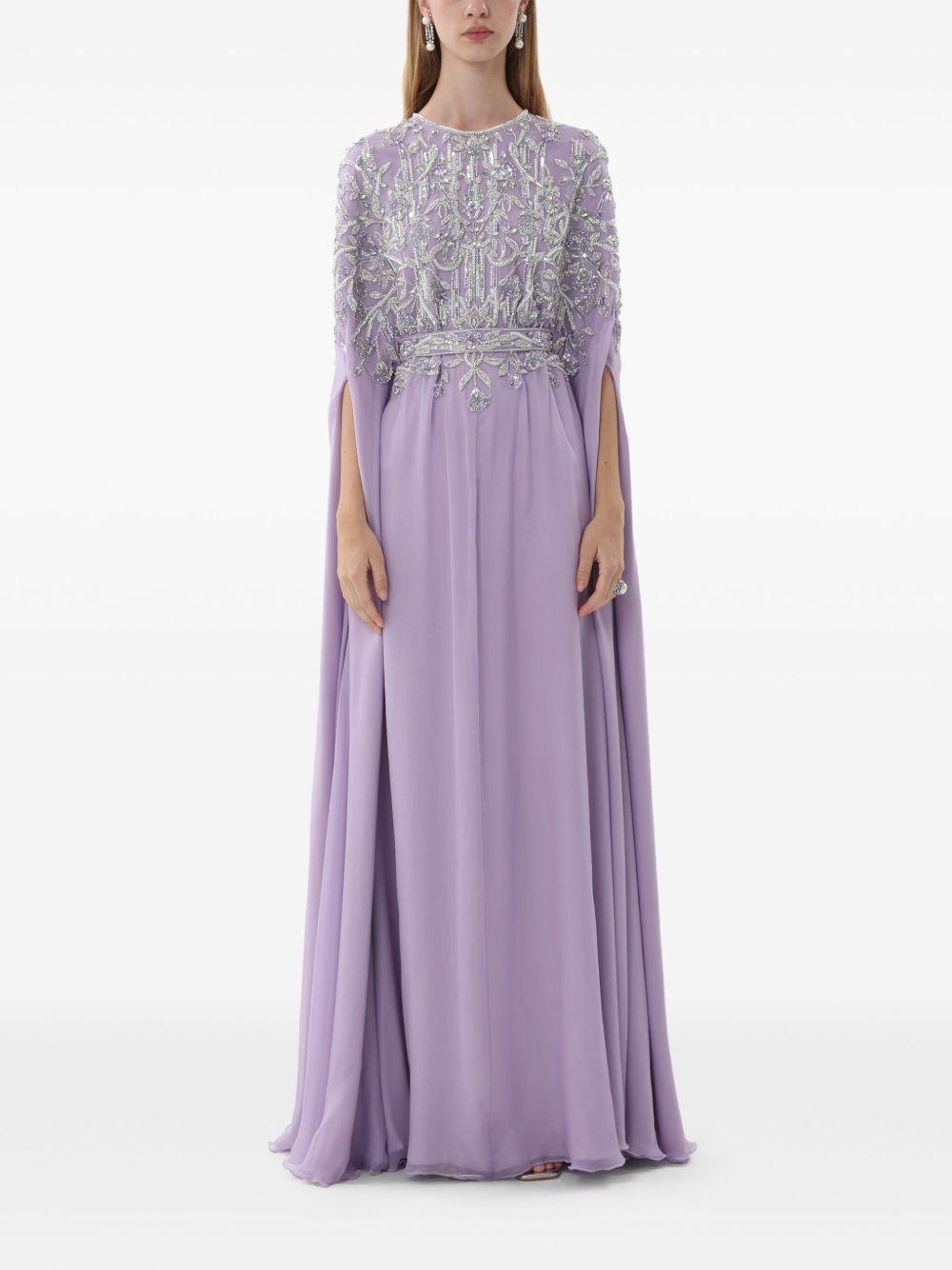 embellished chiffon gown Product Image