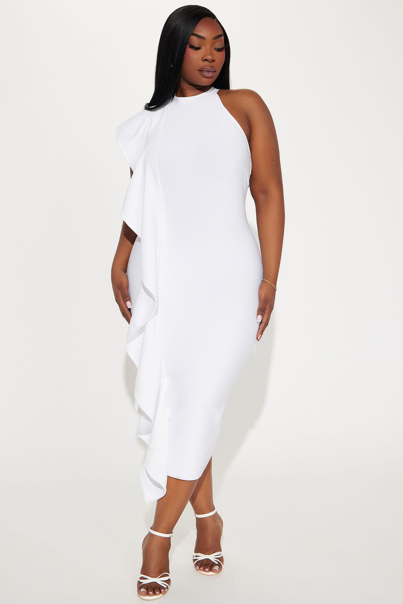 Raylin Bandage Midi Dress - White Product Image