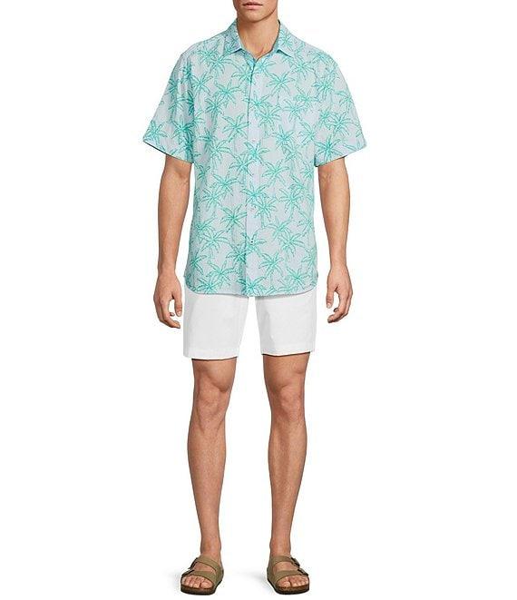 Tommy Bahama Nova Wave Royal Palmetto Short Sleeve Woven Shirt Product Image