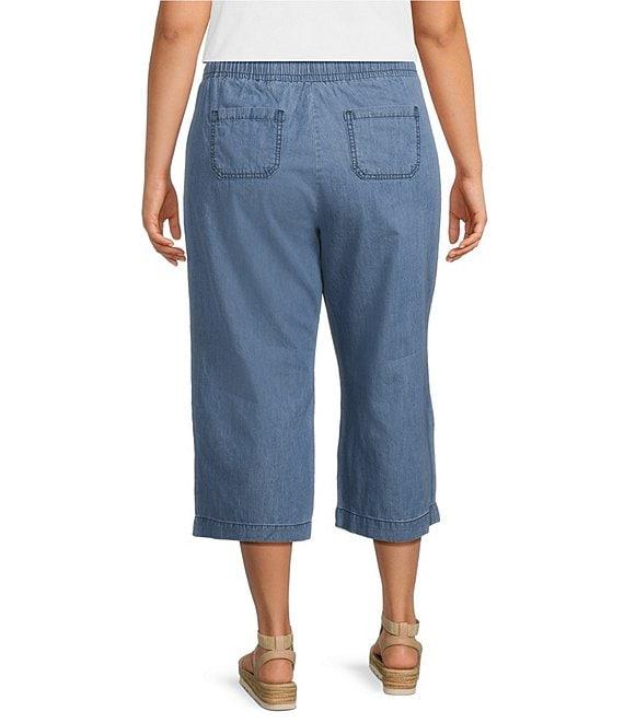 Westbound Plus Size Cotton Lyocell Crop Pull-On Pants Product Image