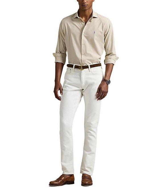 Polo Ralph Lauren Classic Fit Subtle Plaid Stretch Poplin Long Sleeve Woven Shirt Product Image