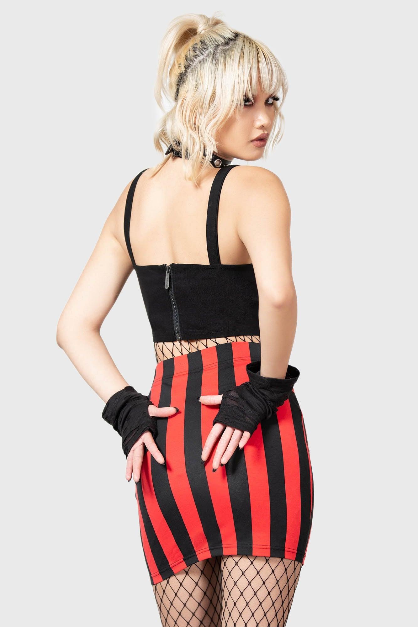 Total Rush Mini Skirt [RED] - Resurrect Female Product Image