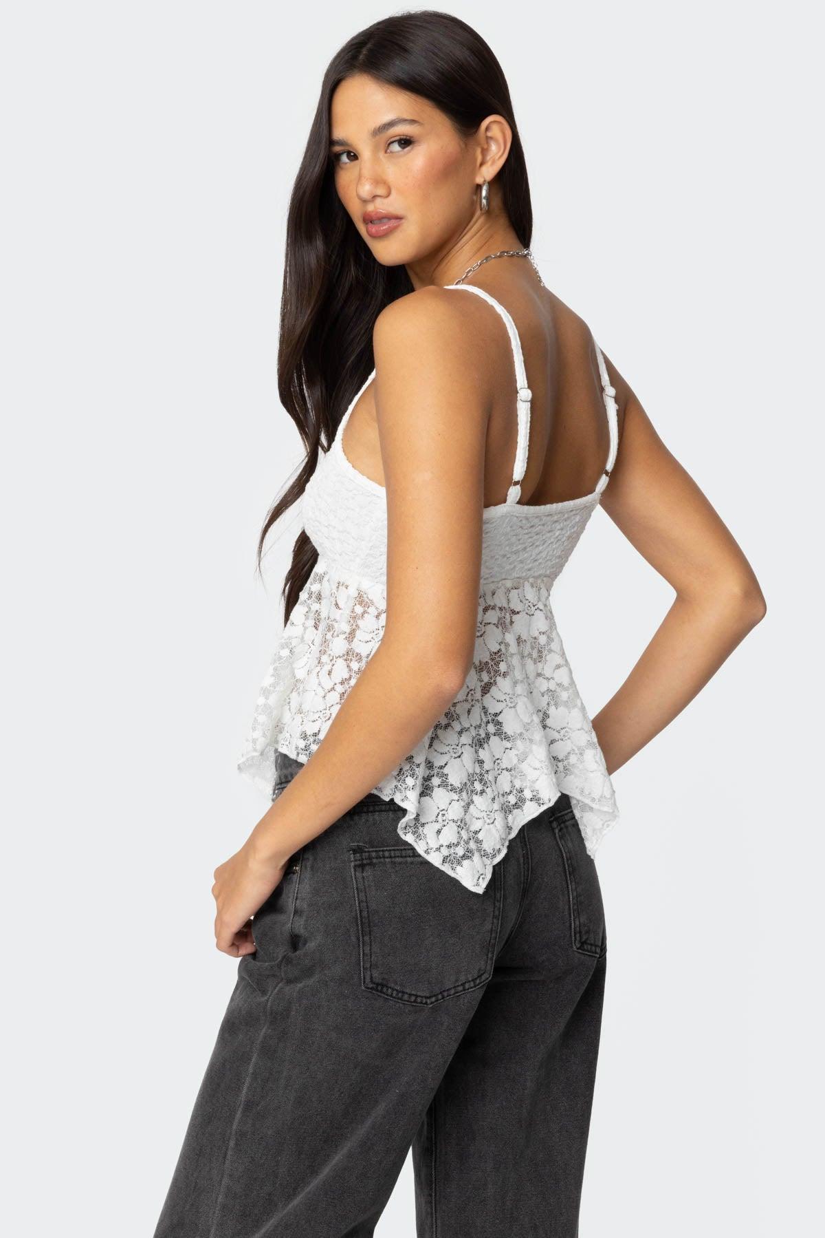 Orchid Sheer Lace Top Product Image