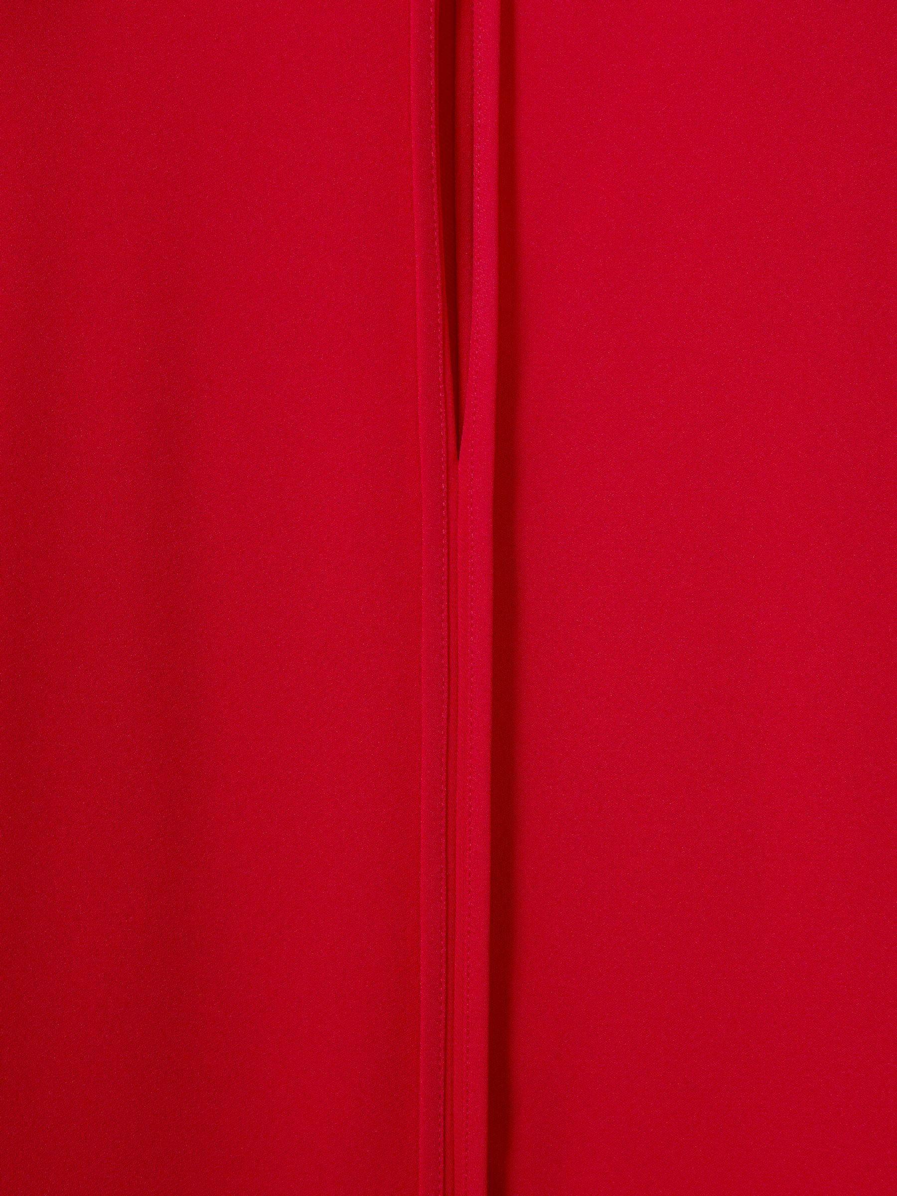 Removable Shoulder Pad Blouse in Red Product Image