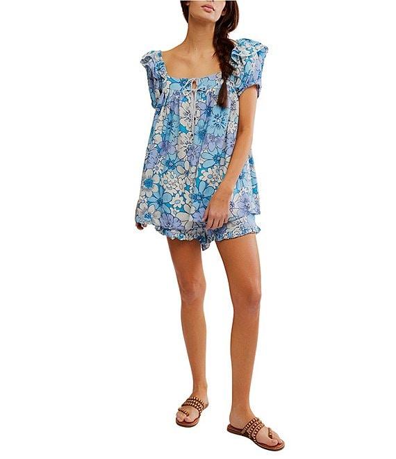 Free People Maggy Mae Floral Print Coordinating Short Set Product Image