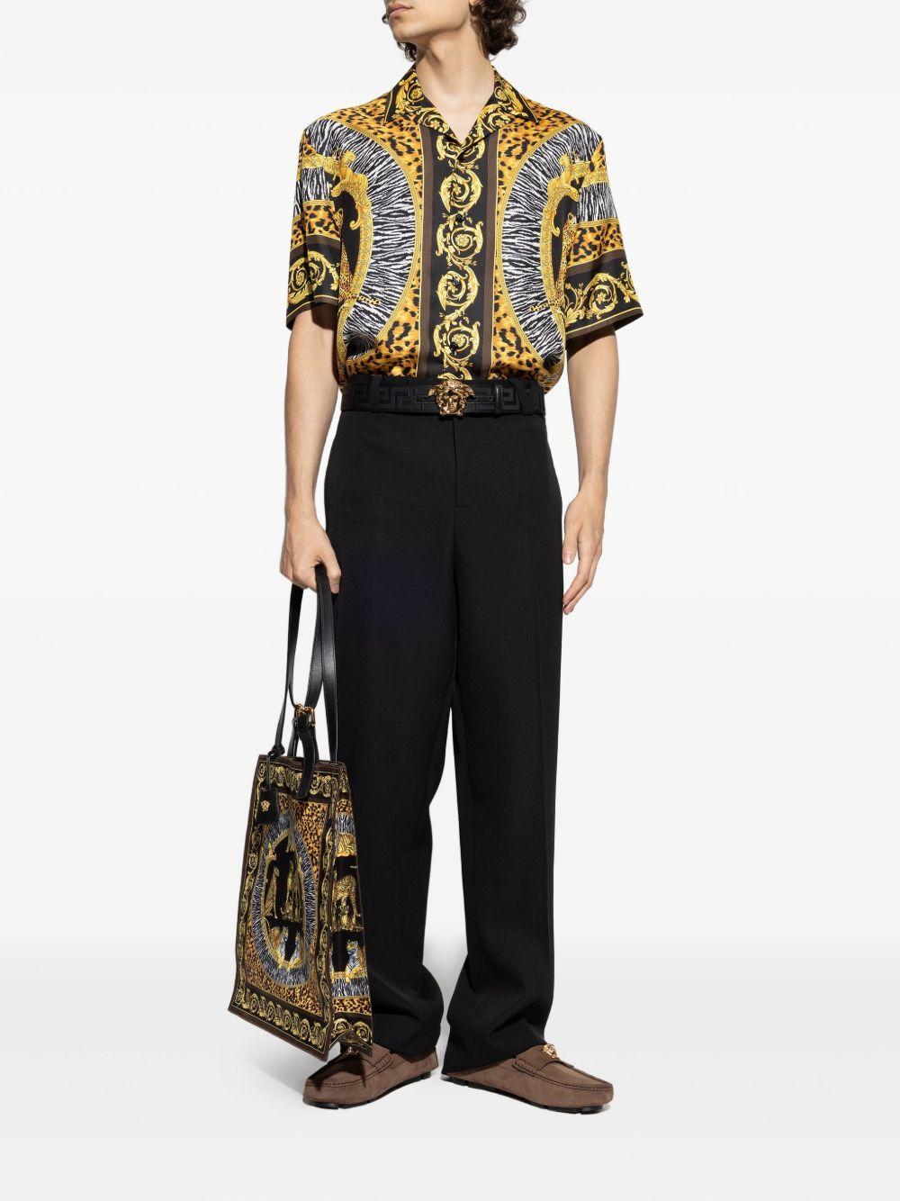 wool button fly trousers Product Image