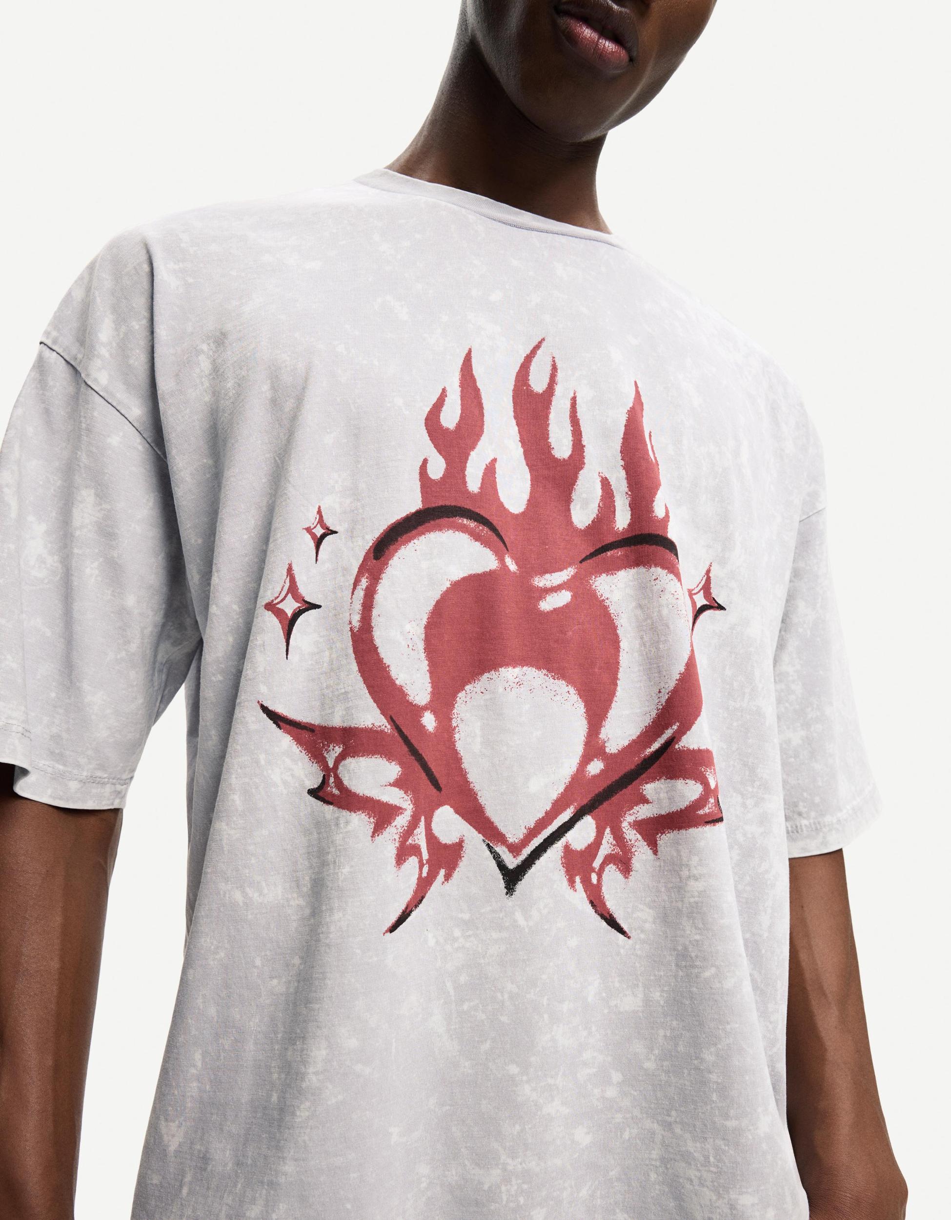 Oversized short sleeve printed T-shirt Product Image