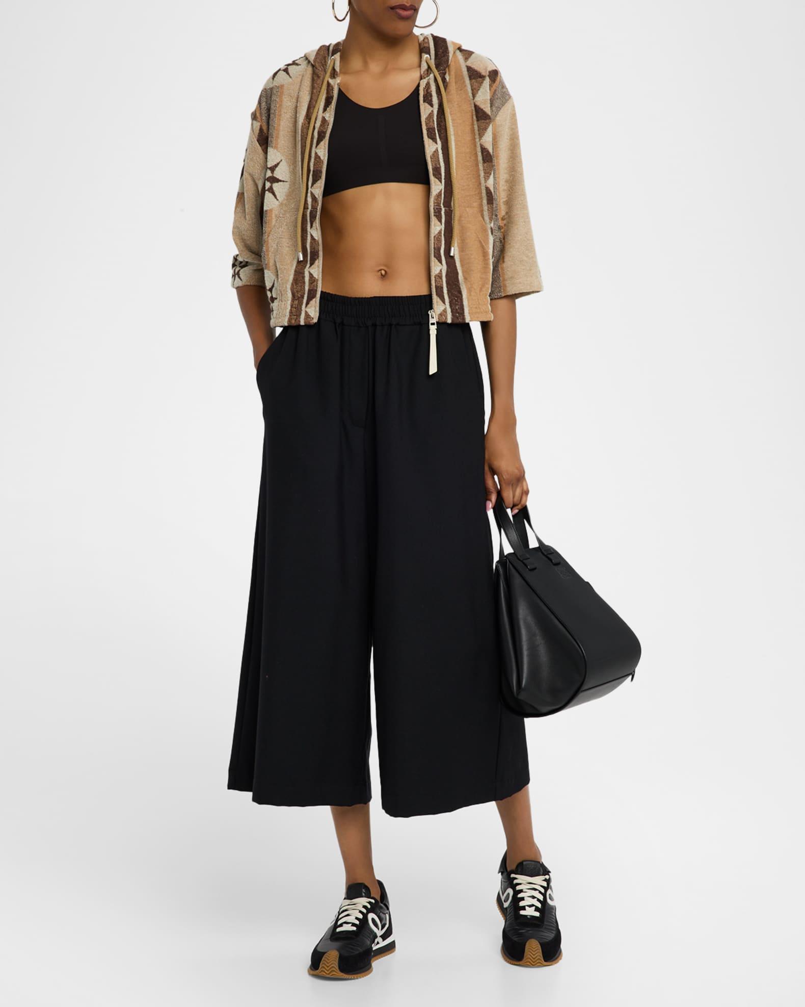 Short-Sleeve Crop Towelling Hoodie Product Image