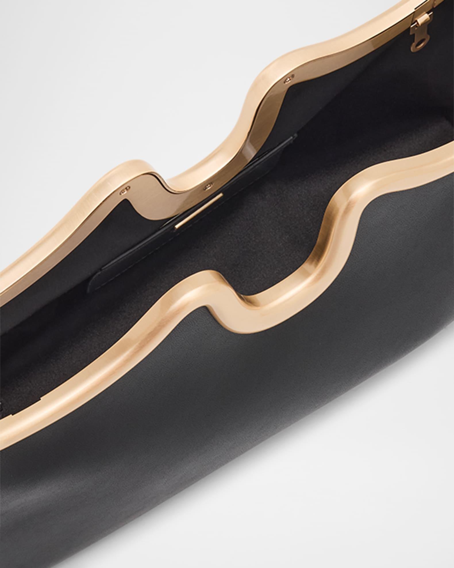 Valma Sculptural Leather Clutch Bag Product Image