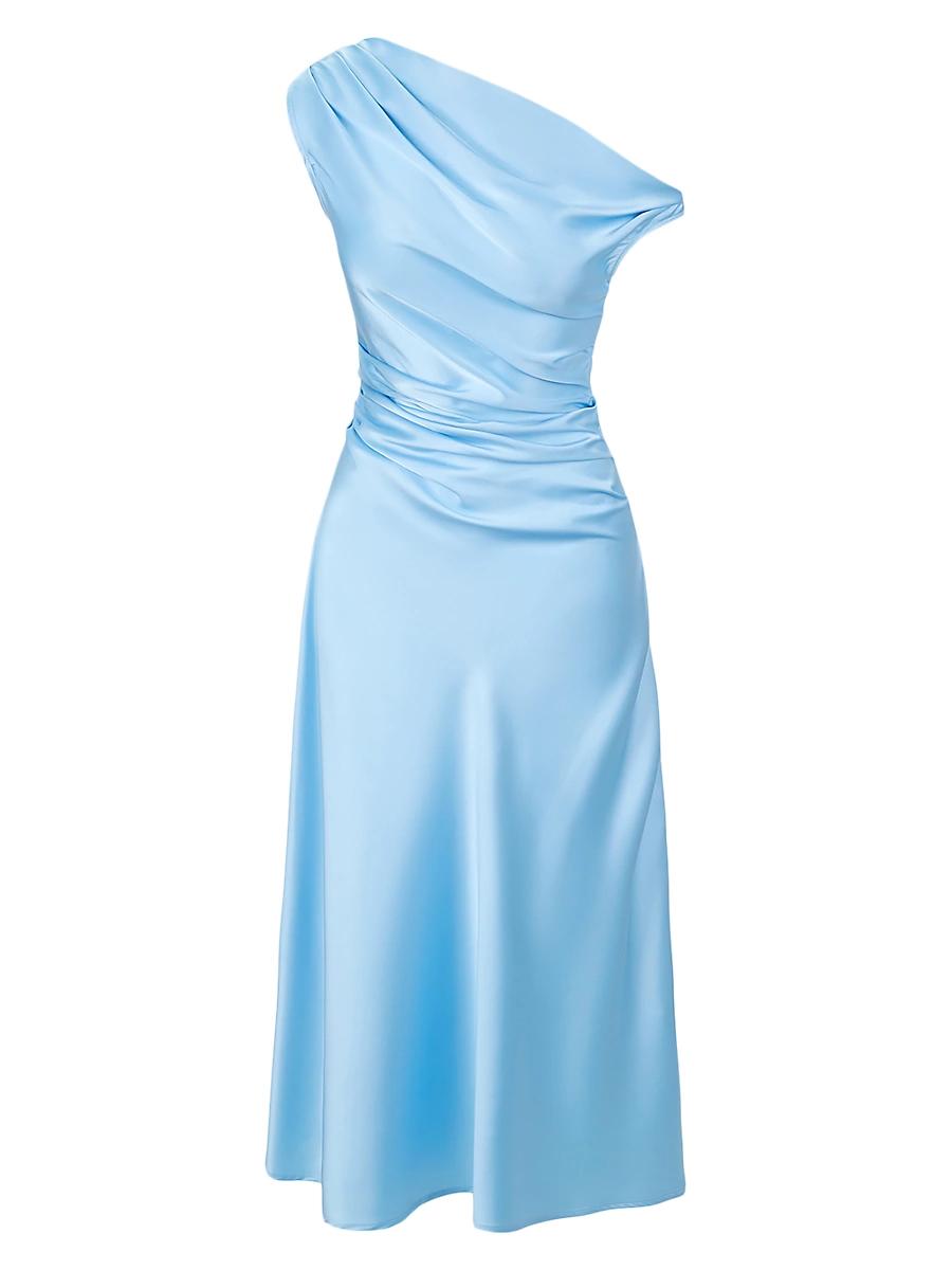 Womens Phare Draped Stretch Silk Maxi Dress Product Image