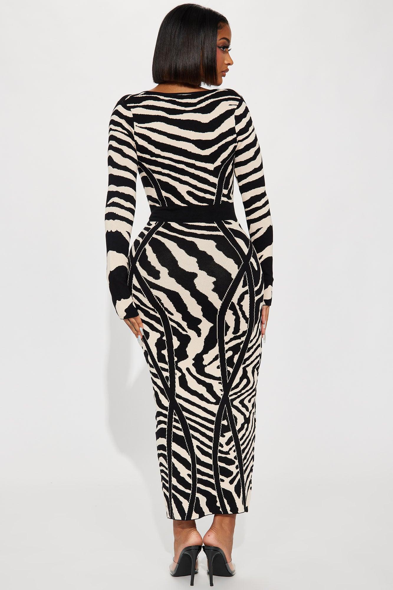 Wild Thing Long Sleeve Maxi Dress - Taupe/combo Product Image