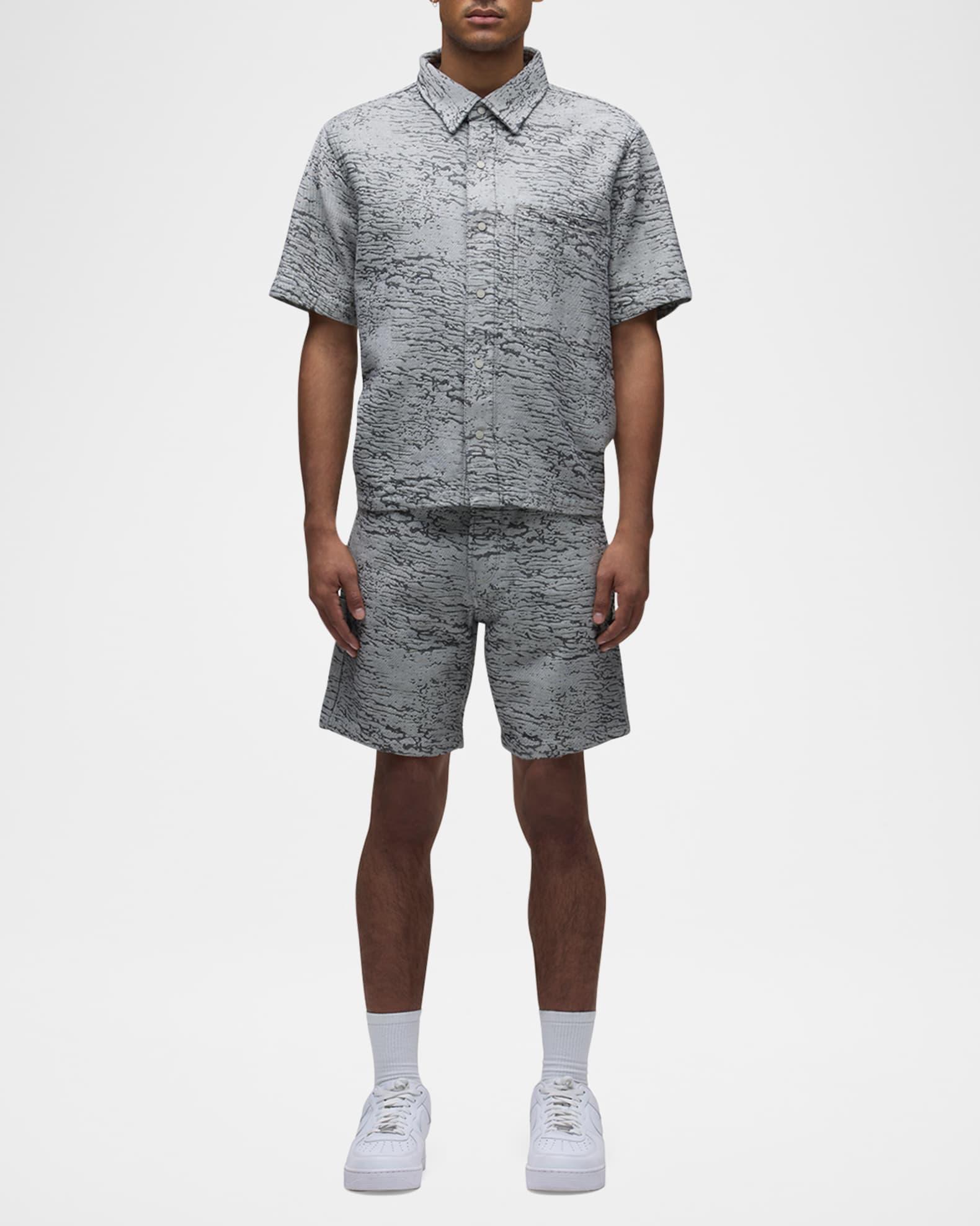 Men's Two-Tone Cropped Sport Shirt Product Image