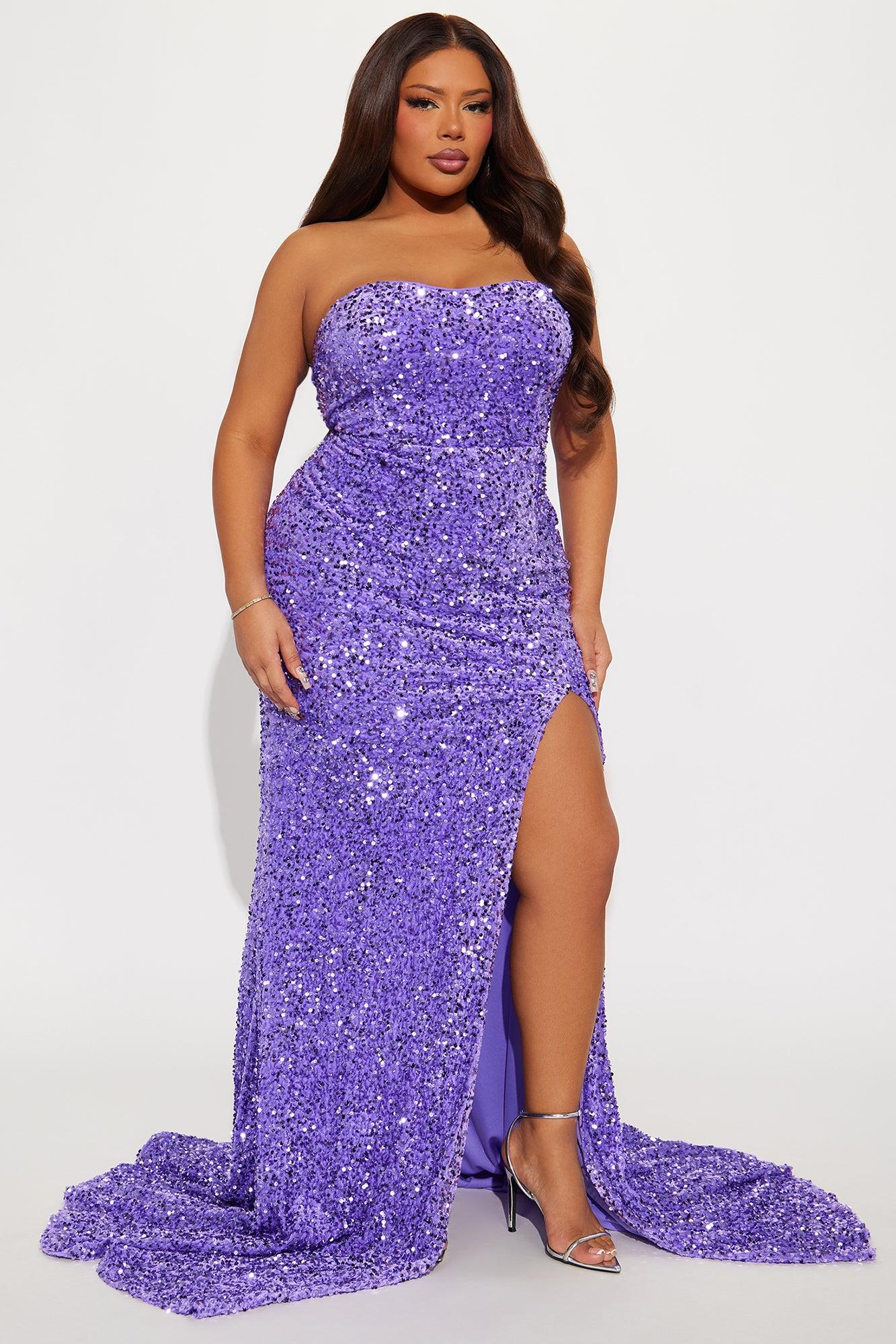 Dahlia Sequin Gown - Lavender Product Image