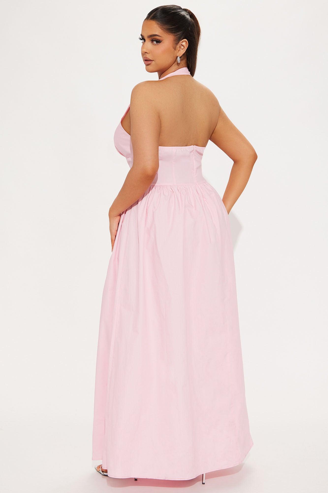 Serenita Poplin Maxi Dress - Pink Product Image