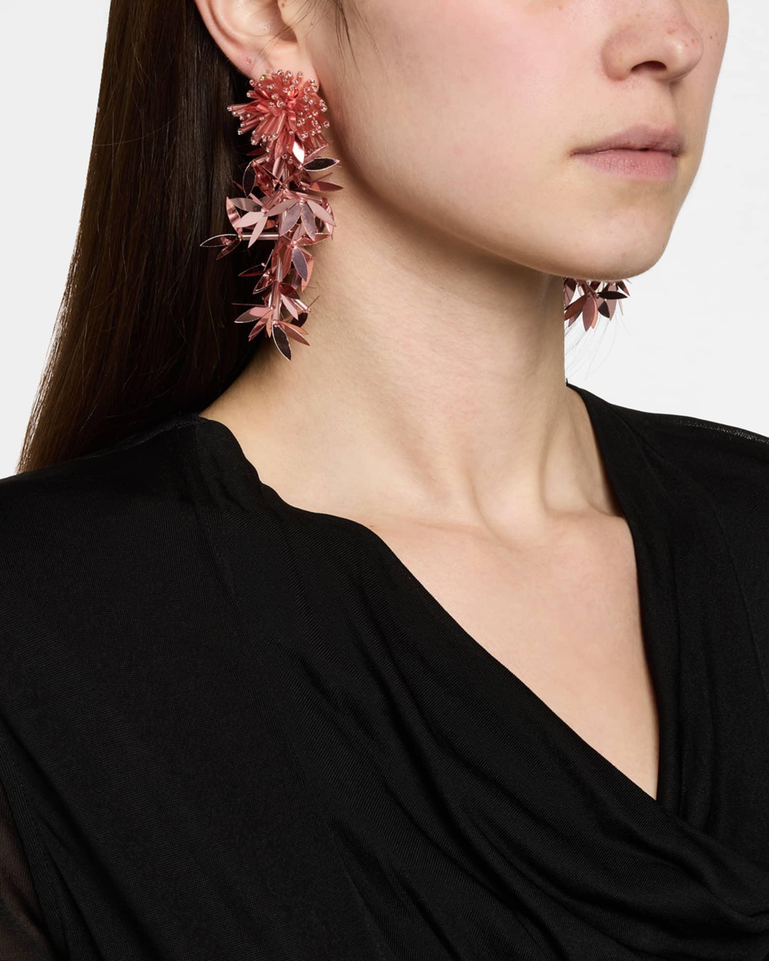 Leaf Tassel Dangle Earrings Product Image