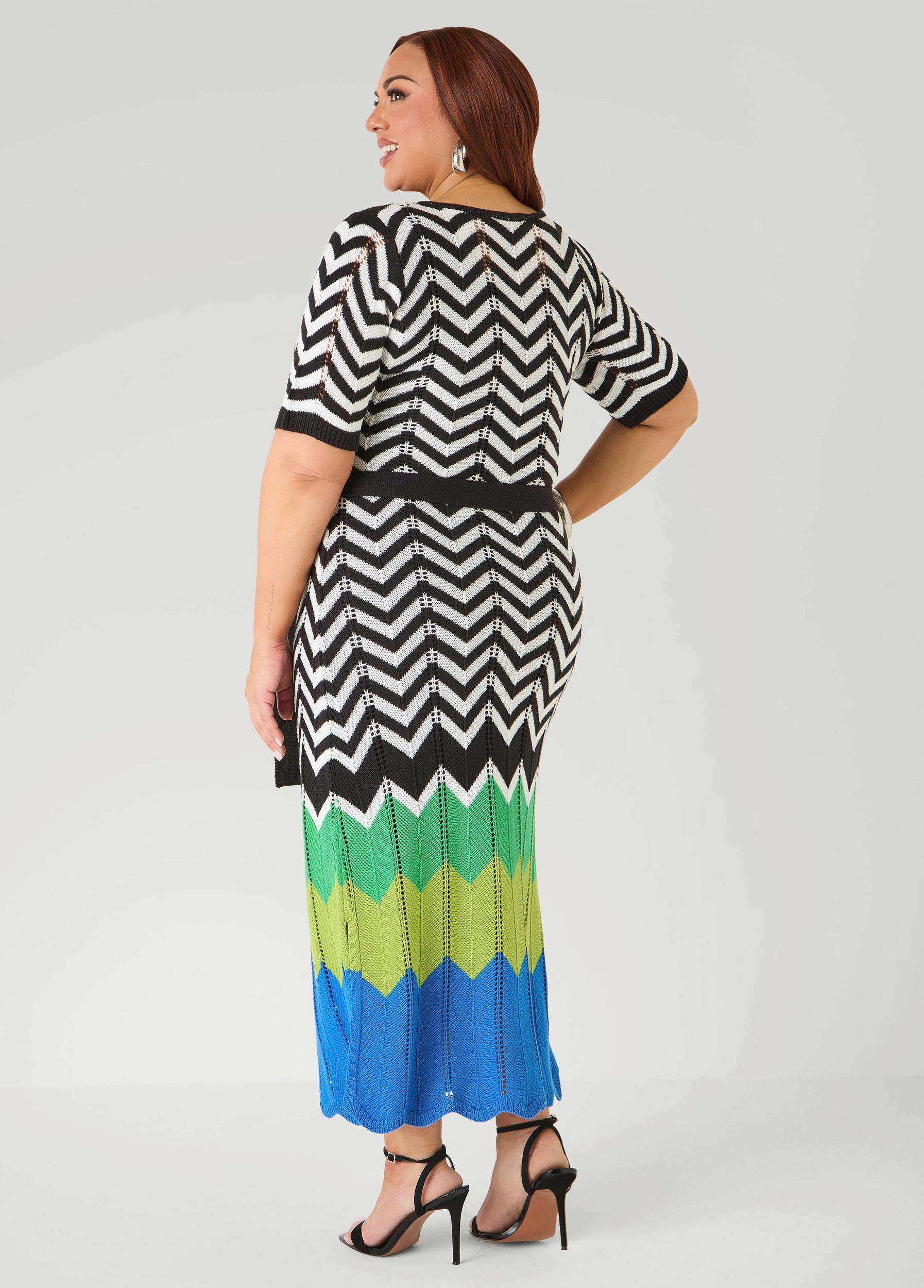 Zig Zag Pointelle Maxi Dress Product Image