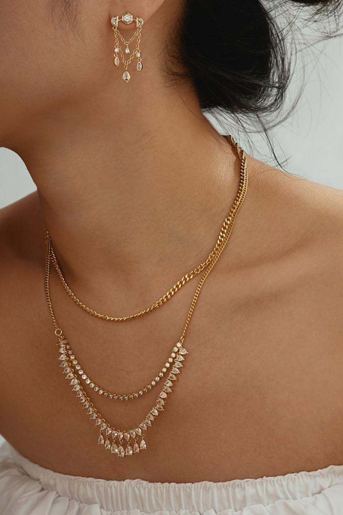 Stellar Bezel Shaker Studs - Gold Product Image