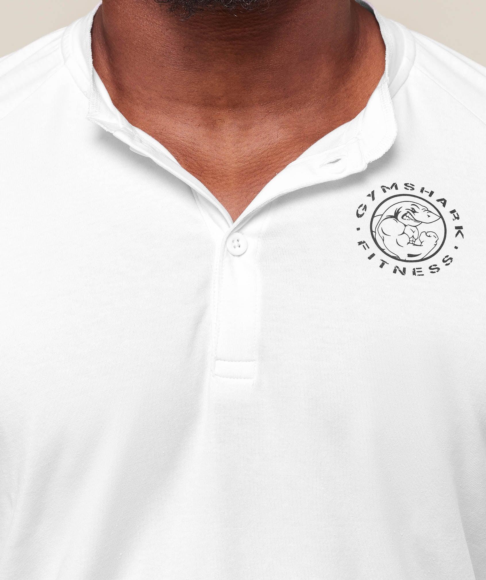Gymshark Legacy Henley - White Male Product Image