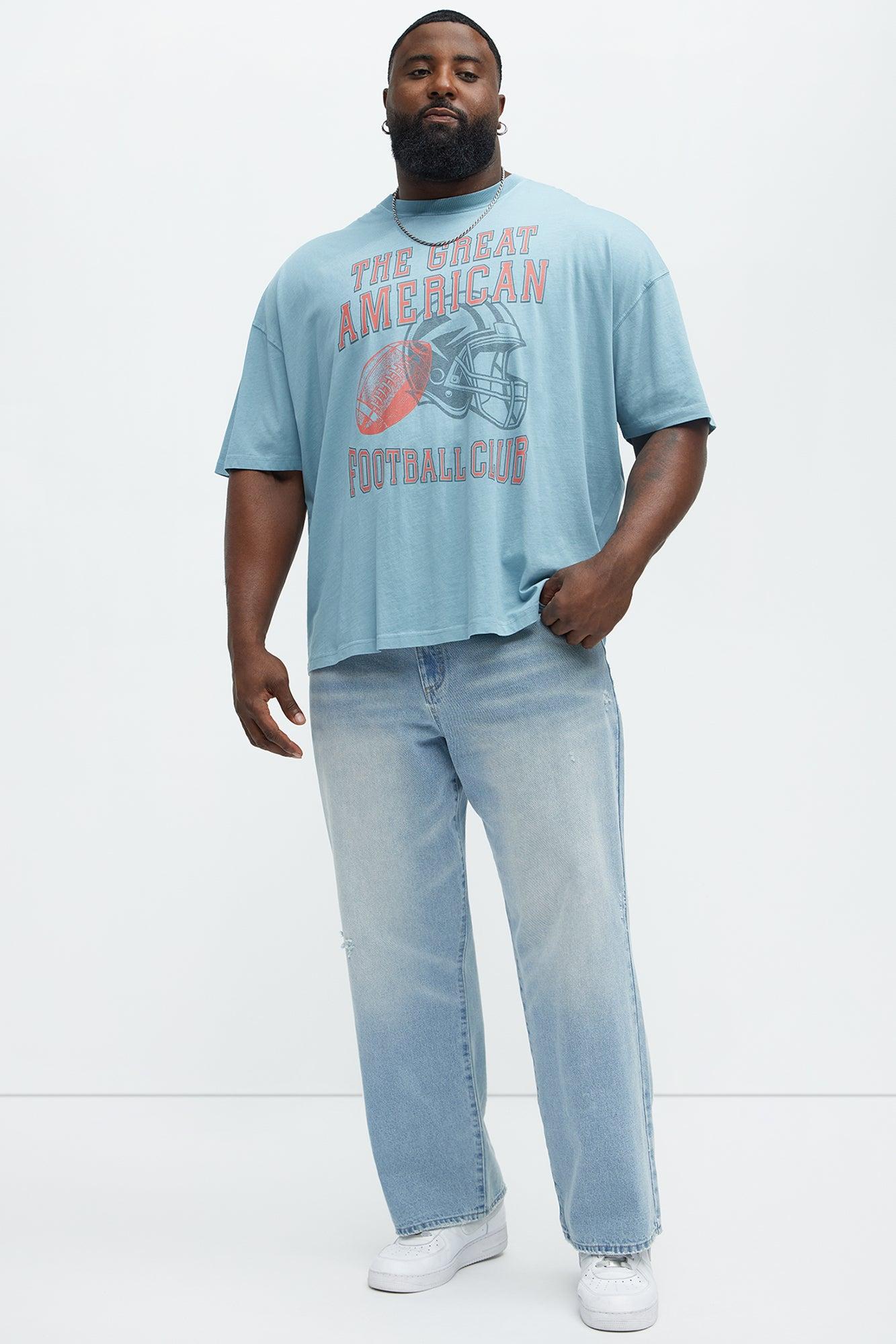 The Great American Football Club Oversized Short Sleeve Tee - Light Blue Product Image