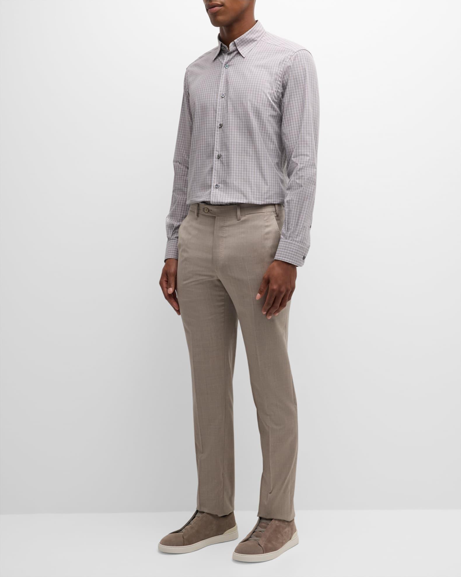 Men's Centoquaranta Melange Cotton Sport Shirt Product Image