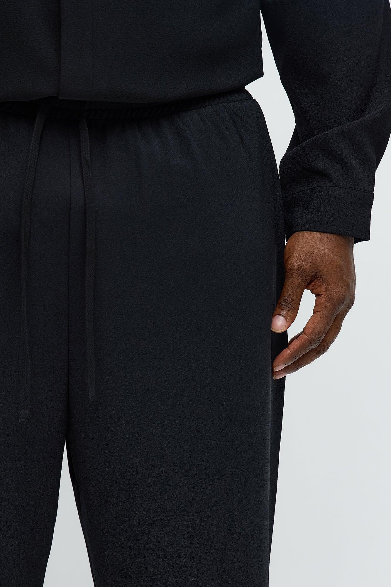 Golden Hour Baggy Elastic Waist Pant - Black Male Product Image