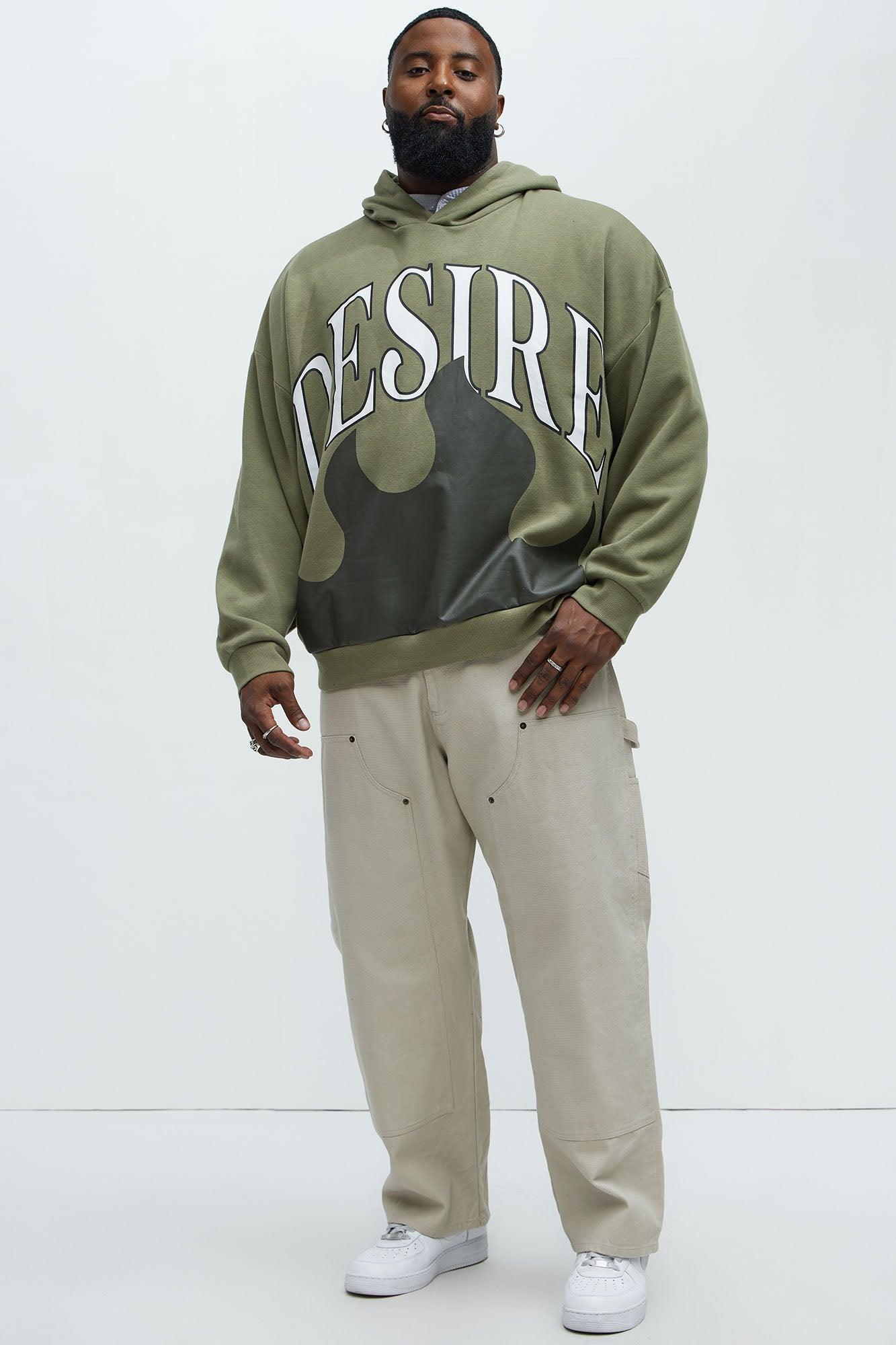 Tyson Fire & Desire Oversized Hoodie - Olive Product Image
