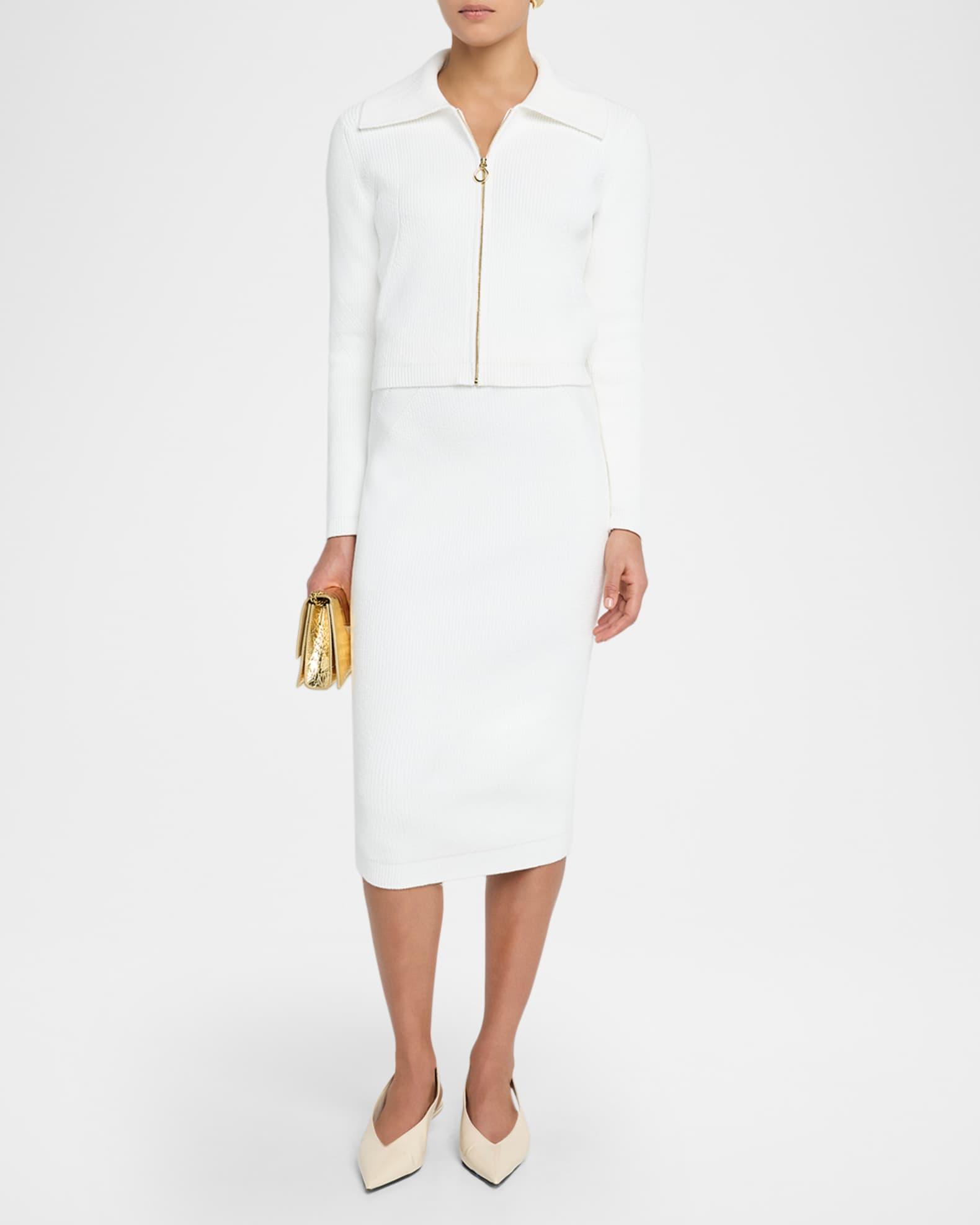 Rib-Knit Zip Jacket Product Image