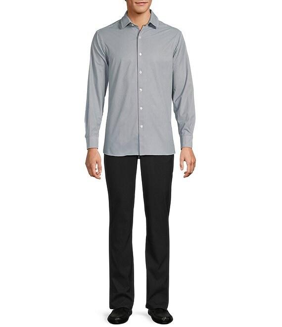 Hart Schaffner Marx Luxury Performance Long Sleeve Geo Woven Sport Shirt Product Image