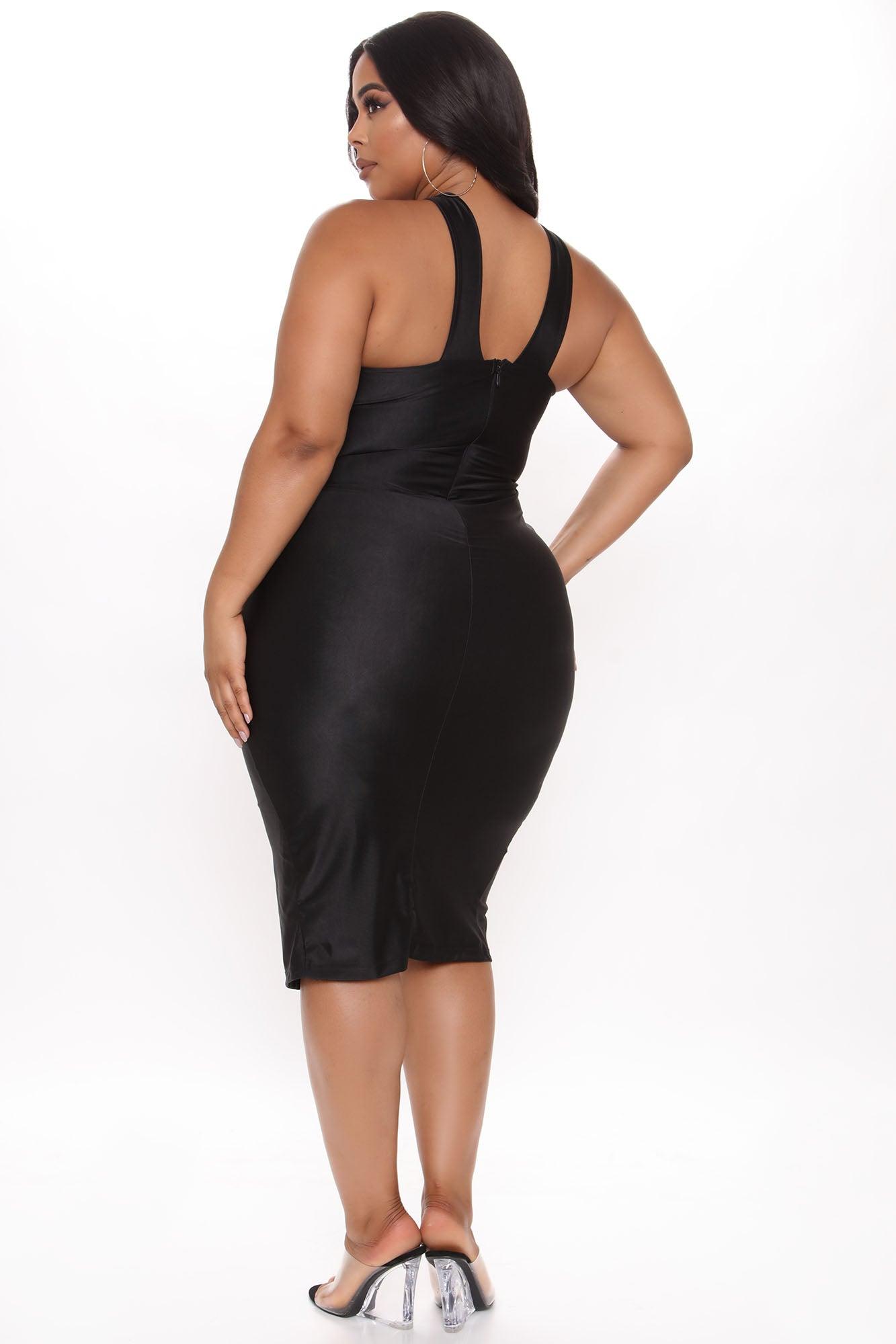 Selene Midi Dress - Black Product Image