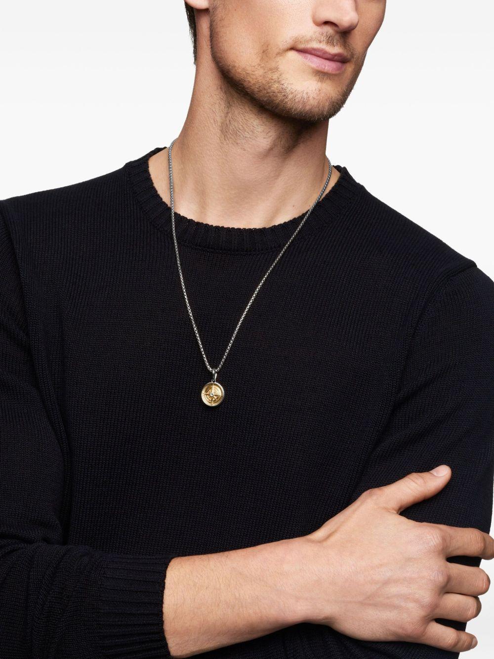 18kt yellow gold Maritime Compass diamond amulet (29.5mm) Product Image