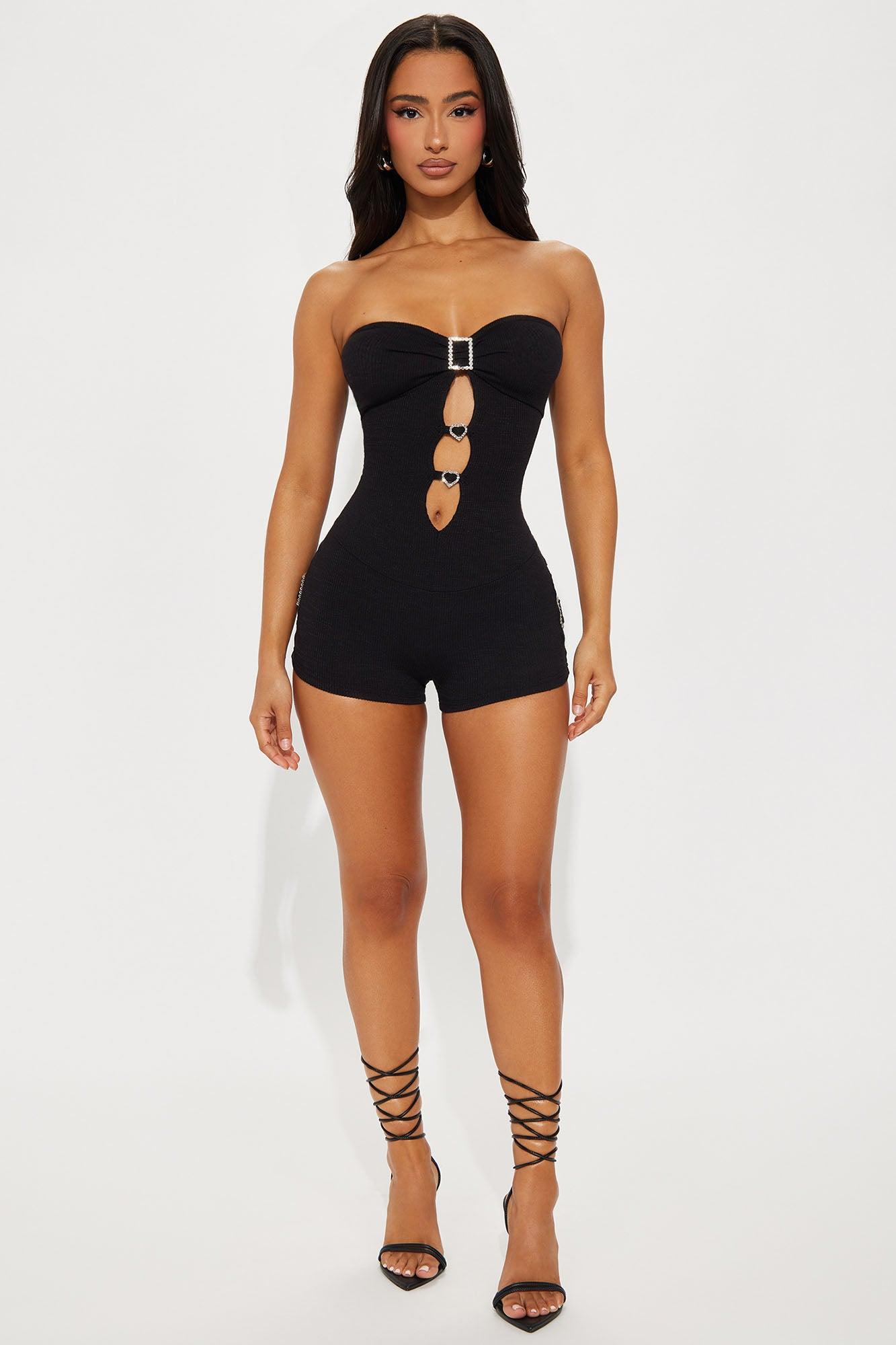 Cut The Way Romper - Black Product Image
