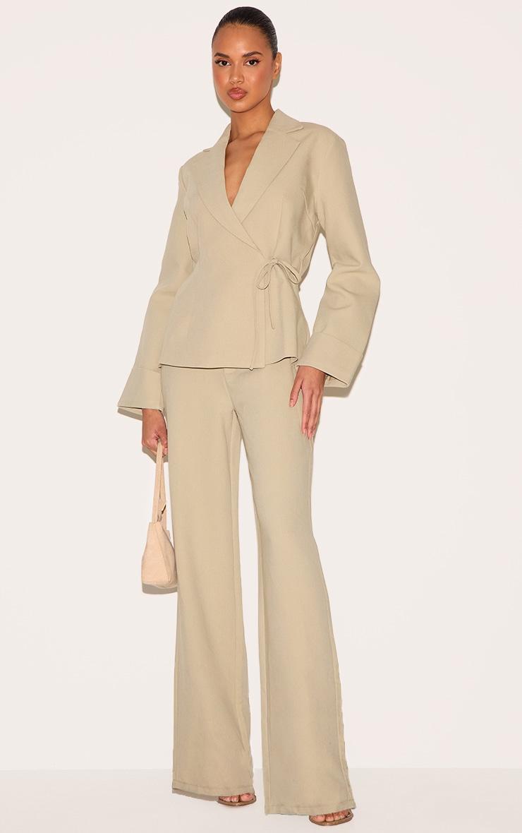  Clay Premium Woven Tie Side Blazer Jumpsuit Product Image