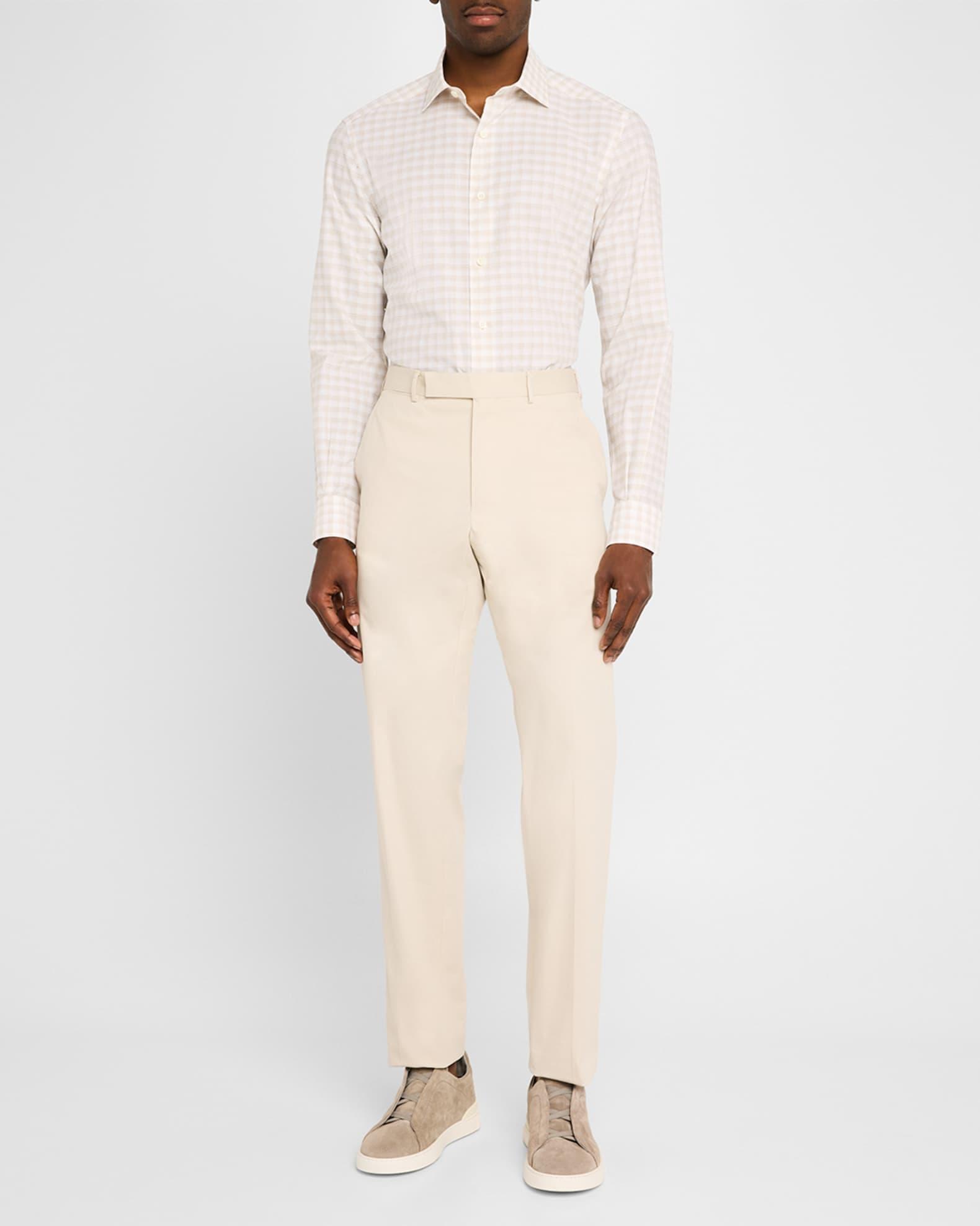 Men's Cotton Check Sport Shirt Product Image