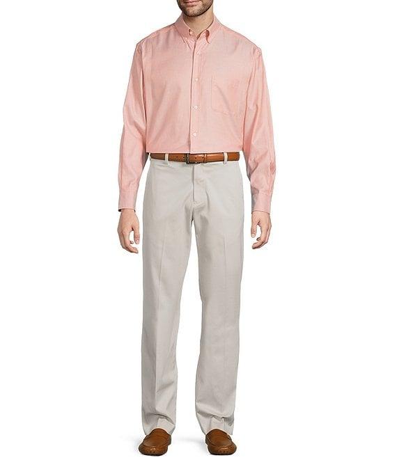 Roundtree & Yorke Long Sleeve Solid Oxford Sport Shirt Product Image