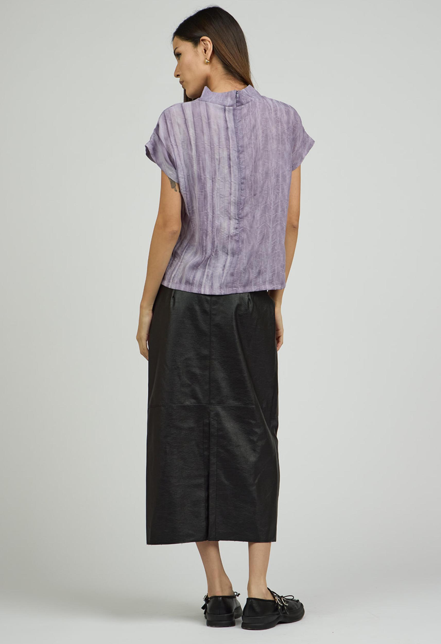 Cher Mock Neck Top in Purple Product Image