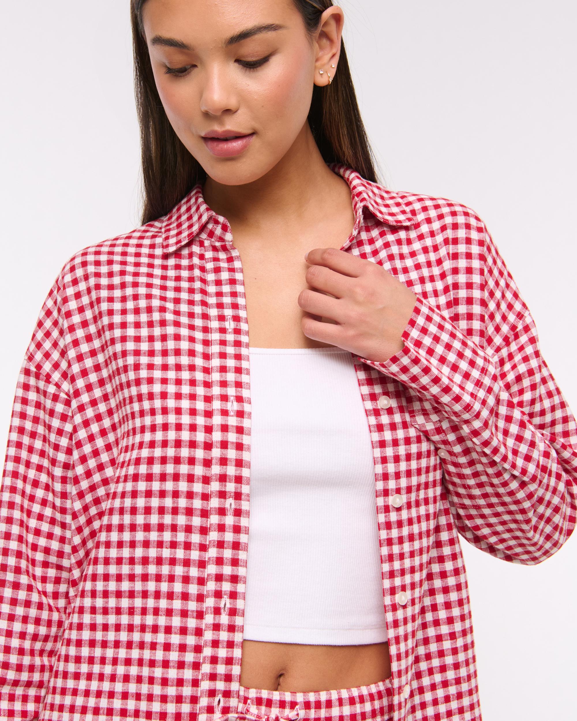 Oversized Linen-Blend Shirt Product Image
