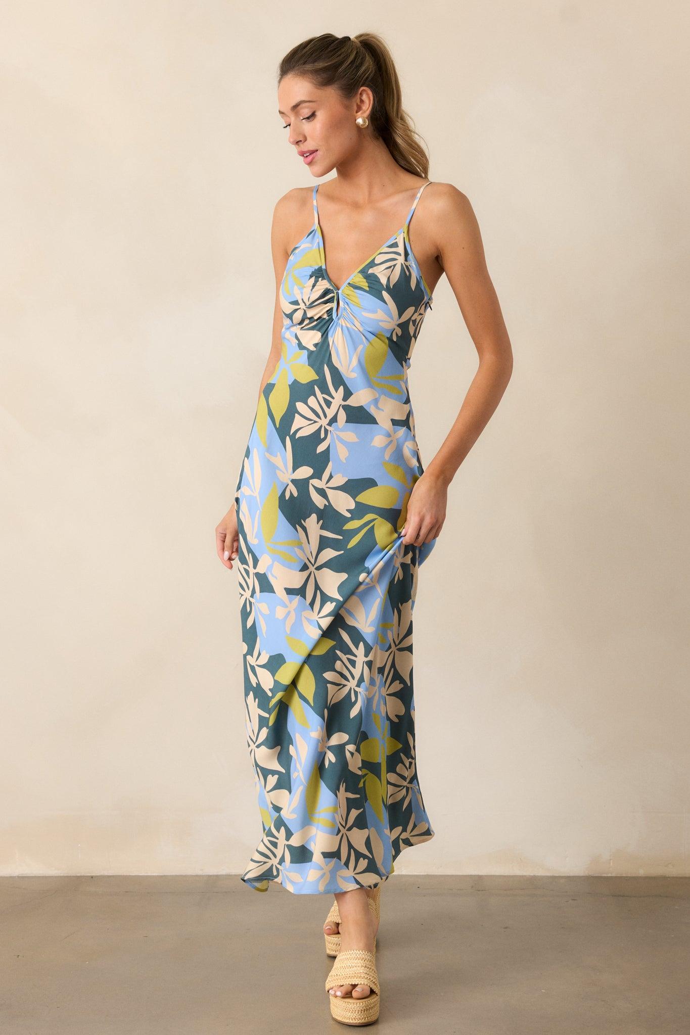 MINKPINK Artistic Garden Green Maxi Dress Product Image